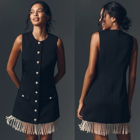 Anthropologie Dresses & Skirts - NWT Anthropologie Endless Rose Beaded Fringe Mini Dress